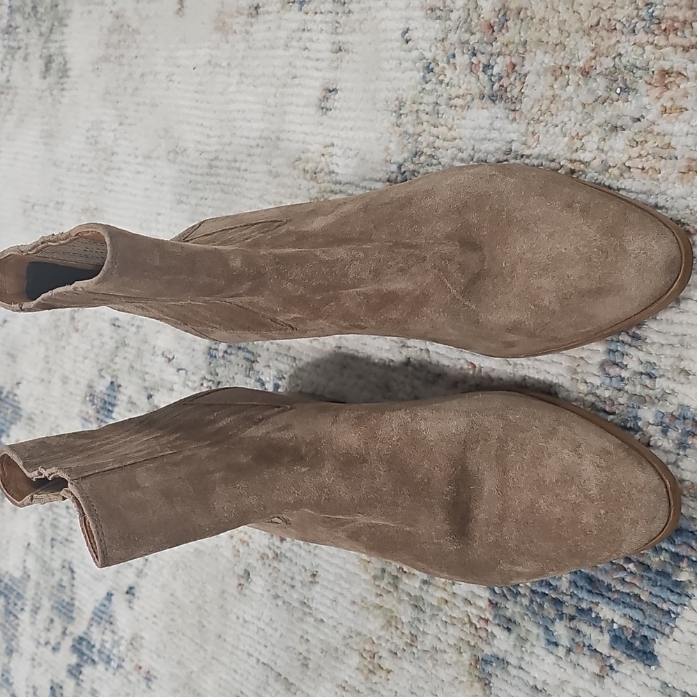 Rag & Bone Rover Seude Ankle Boots Size 38 Tan Color - Picture 4 of 9